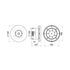 Ventilators Awenta, Orbit WXO125 125 mm, balts cena un informācija | EQUATION Mājai un remontam | 220.lv