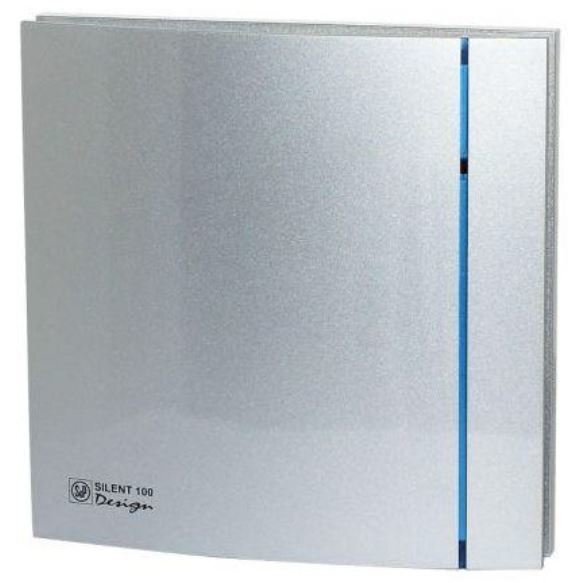 Izplūdes ventilators Silent, Design CZ100; 98,9 mm, sudraba krāsā цена и информация | Ventilatori vannas istabai | 220.lv
