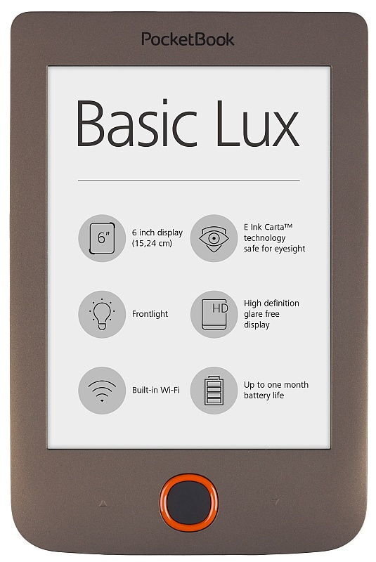 PocketBook Basic Lux, Brūns цена и информация | E-grāmatu lasītāji | 220.lv