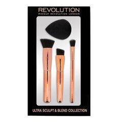 Makeup Revolution London Brushes Ultra Sculpt & Blend Collection кисточка подарочный комплект 1 цена и информация | Кисти для макияжа, спонжи | 220.lv