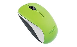 "genius mouse nx-7000, 1200dpi, 2.4 [ghz], оптическая, 3 кнопки, беспроводная, зеленый, датчик голубого глаза цена и информация | Мыши | 220.lv