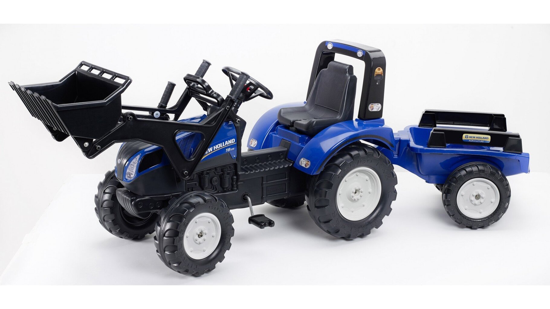 Minamais traktors - ekskavators ar piekabi New Holland 3090M cena un informācija | Rotaļlietas zēniem | 220.lv