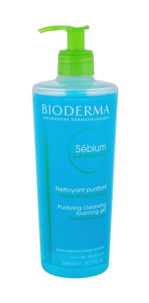 Dzirkstošās mazgāšanas putas taukainai ādai Bioderma Sebium Purifying, 500 ml цена и информация | Sejas ādas kopšana | 220.lv