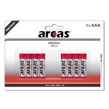 Baterijas Arcas Alkaline LR03 / AAA, 8 gab. cena un informācija | Baterijas | 220.lv
