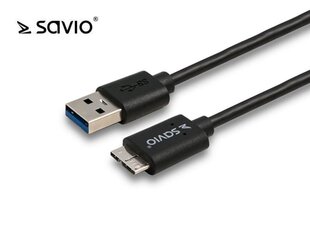 Savienotājkabelis Savio microUSB, 1 m, Melns cena un informācija | Savienotājkabeļi | 220.lv