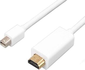 Адаптер видеокабеля Savio CL-83 1,8 м Mini DisplayPort HDMI Белый цена и информация | Кабели и провода | 220.lv