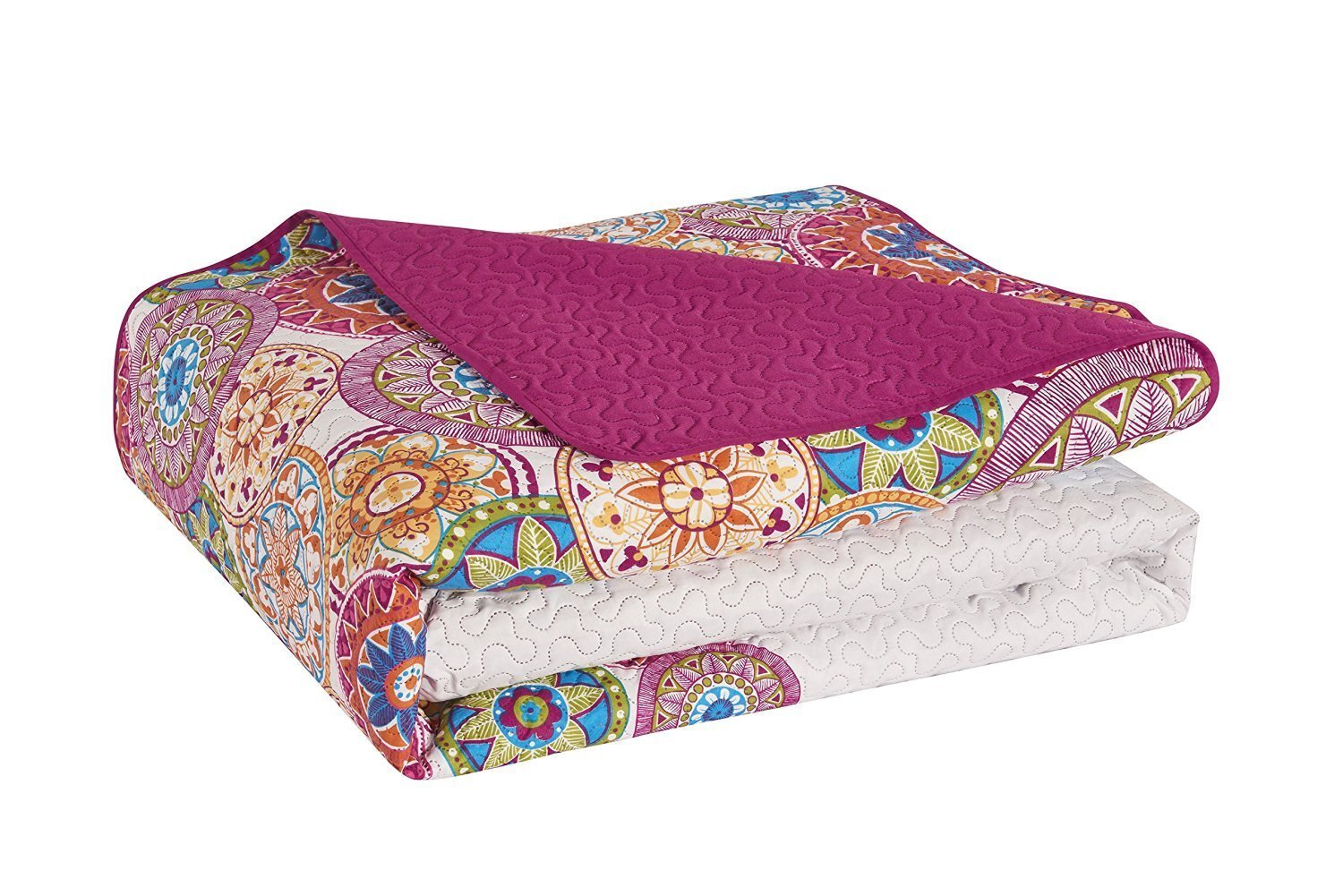 Divpusējs gultas pārklājs violets , 170x210 cm cena un informācija | Gultas pārklāji, pledi | 220.lv