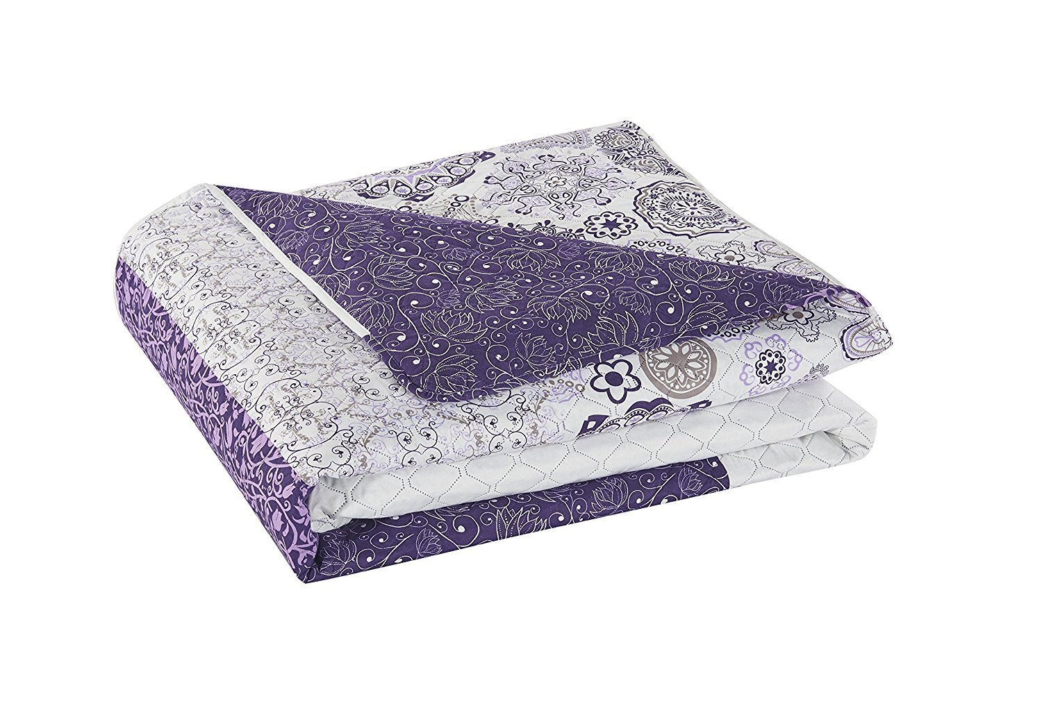 Divpusējs gultas pārklājs Alhambra Purple Violet, 240x260 cm cena un informācija | Gultas pārklāji, pledi | 220.lv