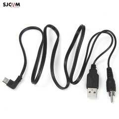 SJCam Oriģināls TV Kabelis - Micro USB uz USB Spraudnis / RCA AV Video Savienojums 1m Melns (OEM) cena un informācija | Savienotājkabeļi | 220.lv