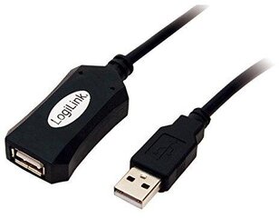 LogiLink UA0001A, USB-A, 5 m cena un informācija | Kabeļi un vadi | 220.lv