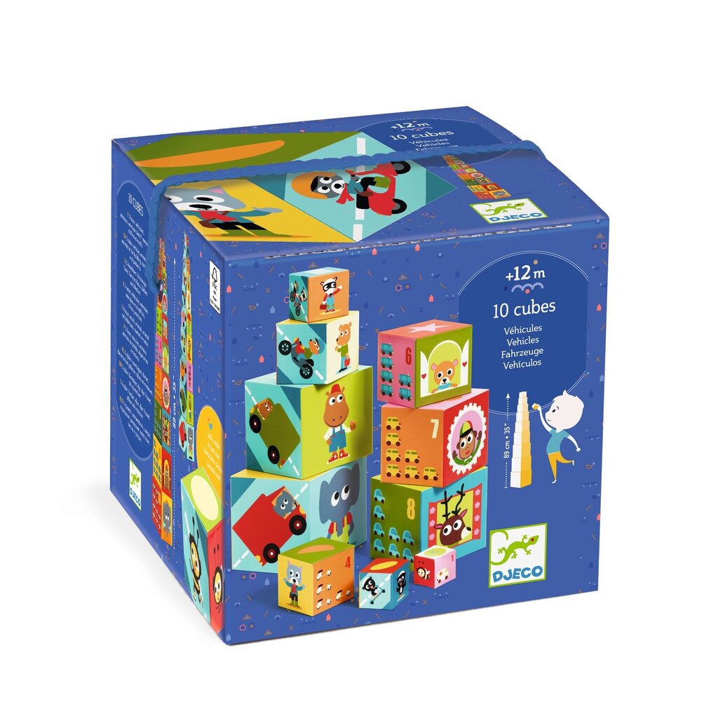 Izglītojoši kartona bloki Transportlīdzekļi, Djeco DJ08508 cena un informācija | Rotaļlietas zīdaiņiem | 220.lv