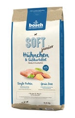 Bosch Petfood Plus HPC Soft + Junior Chicken (viens proteīns) 12,5kg cena un informācija | Sausā barība suņiem | 220.lv