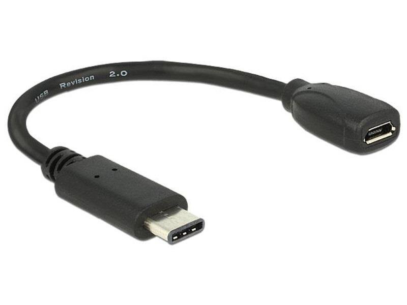 Delock 65578, USB C - micro USB B, 15 cm cena un informācija | Kabeļi un vadi | 220.lv