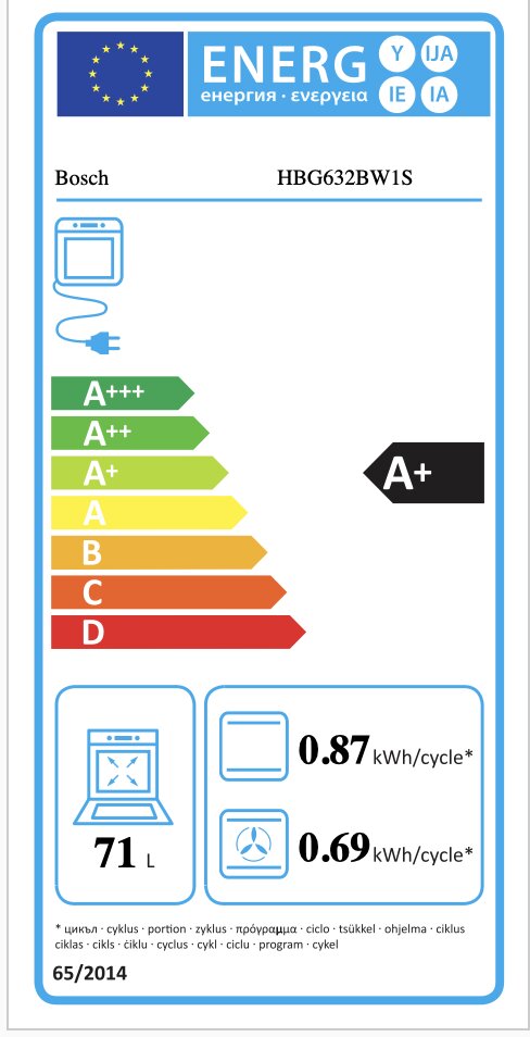 Bosch HBG632BW1S cena un informācija | Cepeškrāsnis | 220.lv