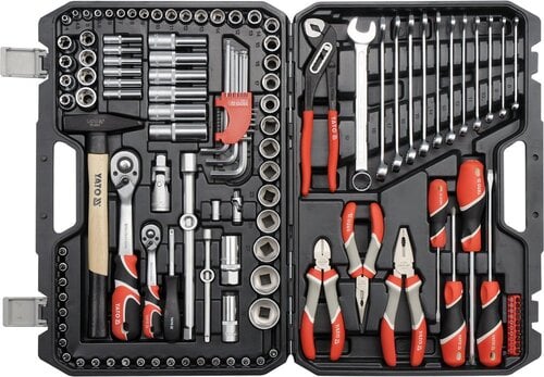 Instrumentu komplekts 122 gab. 1/2", 1/4" CrV Yato YT-38901 cena un informācija | Rokas instrumenti | 220.lv