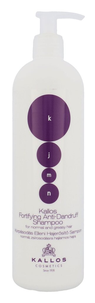Kallos Cosmetics KJMN Fortifying Anti-Dandruff šampūns 500 ml cena un informācija | Šampūni | 220.lv