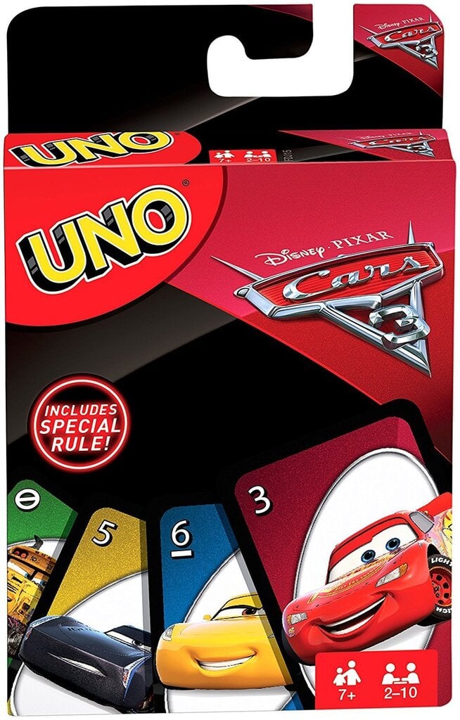 Kārtis Uno Cars 3 cena un informācija | Galda spēles | 220.lv