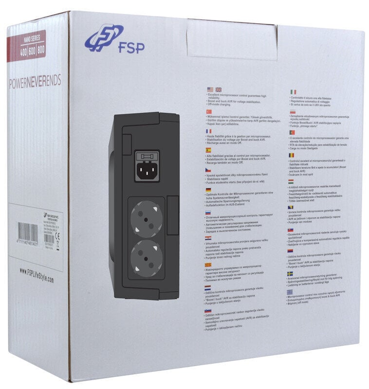 FSP Nano 600 600 VA, 360 W, 270 V, 220 V цена и информация | UPS- Nepārtrauktās barošanas bloki | 220.lv