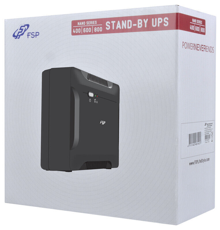 FSP Nano 600 600 VA, 360 W, 270 V, 220 V цена и информация | UPS- Nepārtrauktās barošanas bloki | 220.lv