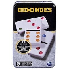 CARDINAL GAMES spēle Domino metāla kastē, 6033156 cena un informācija | Galda spēles | 220.lv