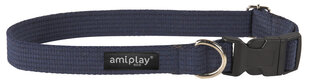 Хлопковый ошейник Amiplay, S, темно-синий цена и информация | Ошейники, подтяжки для собак | 220.lv