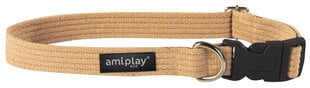 Хлопковый ошейник Amiplay, XL, песочный цена и информация | Ошейники, подтяжки для собак | 220.lv