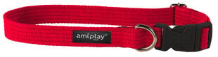 Хлопковый ошейник Amiplay, XL, красный цена и информация | Ошейники, подтяжки для собак | 220.lv