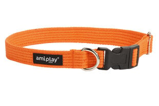 Kokvilnas apkakle Amiplay, XL, oranža cena un informācija | Apkakles, siksnas suņiem | 220.lv