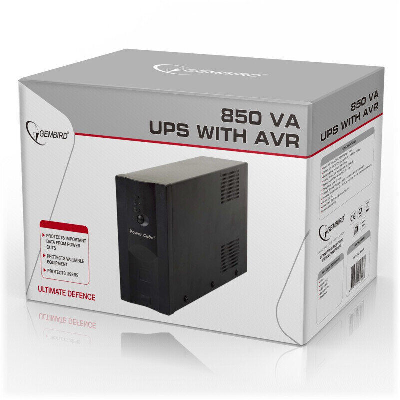 Gembird UPS UPS-PC-850AP 800 VA, 520 W, 220 V cena un informācija | UPS- Nepārtrauktās barošanas bloki | 220.lv