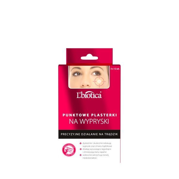Caurspīdīgi plāksteri L'Biotica, 36 gab. цена и информация | Sejas maskas, acu maskas | 220.lv