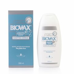 Intensīvi atjaunojošs šampūns ar keratīnu un zīdu BIOVAX 200 ml цена и информация | Шампуни | 220.lv