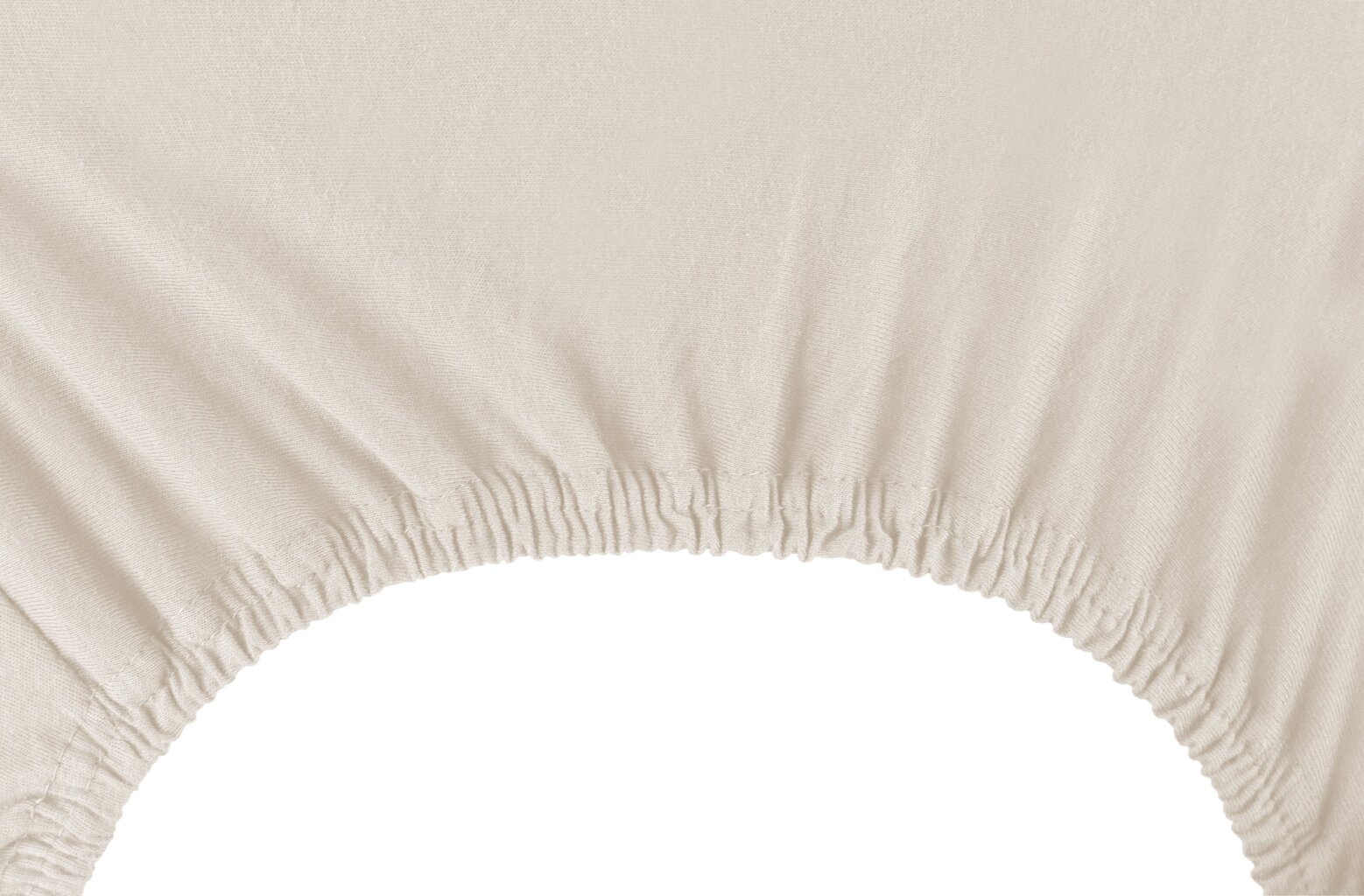 DecoKing jersey Amber Beige palags ar gumiju, 160x200 cm цена и информация | Palagi | 220.lv