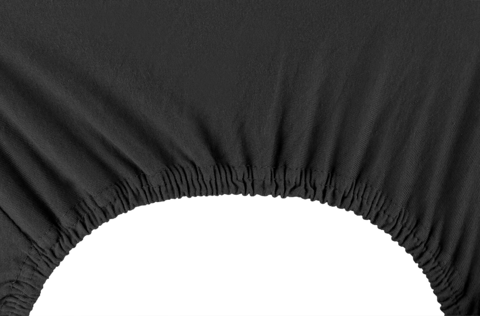 DecoKing jersey Amber Black palags ar gumiju, 160x200 cm cena un informācija | Palagi | 220.lv