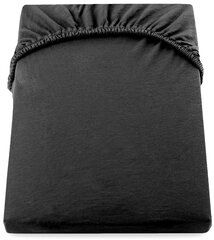 DecoKing jersey Amber Black palags ar gumiju, 120x200 cm cena un informācija | Palagi | 220.lv