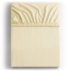 DecoKing jersey Amber Cream palags ar gumiju, 200x220 cm цена и информация | Простыни | 220.lv