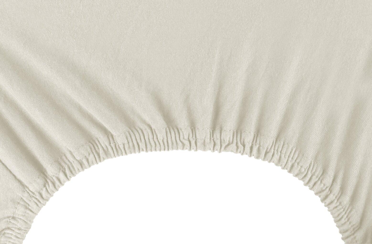 DecoKing jersey Amber Cream palags ar gumiju, 200x220 cm cena un informācija | Palagi | 220.lv