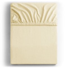 DecoKing jersey Amber Cream palags ar gumiju, 90x200 cm cena un informācija | Palagi | 220.lv