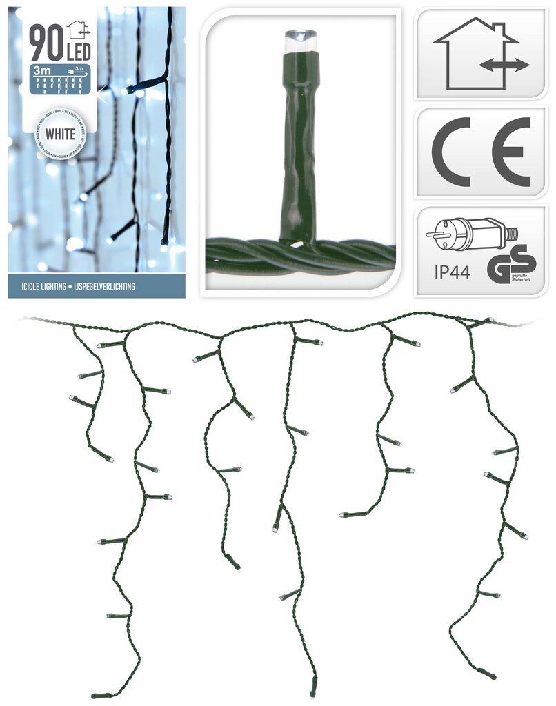 LED virtene GREEN CW-90 цена и информация | Ziemassvētku lampiņas, LED virtenes | 220.lv