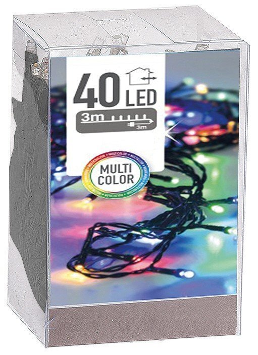 Ziemassvētku virtene, 40 LED cena un informācija | Ziemassvētku lampiņas, LED virtenes | 220.lv