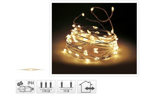 LED virtene, 11.9 m cena un informācija | Ziemassvētku lampiņas, LED virtenes | 220.lv