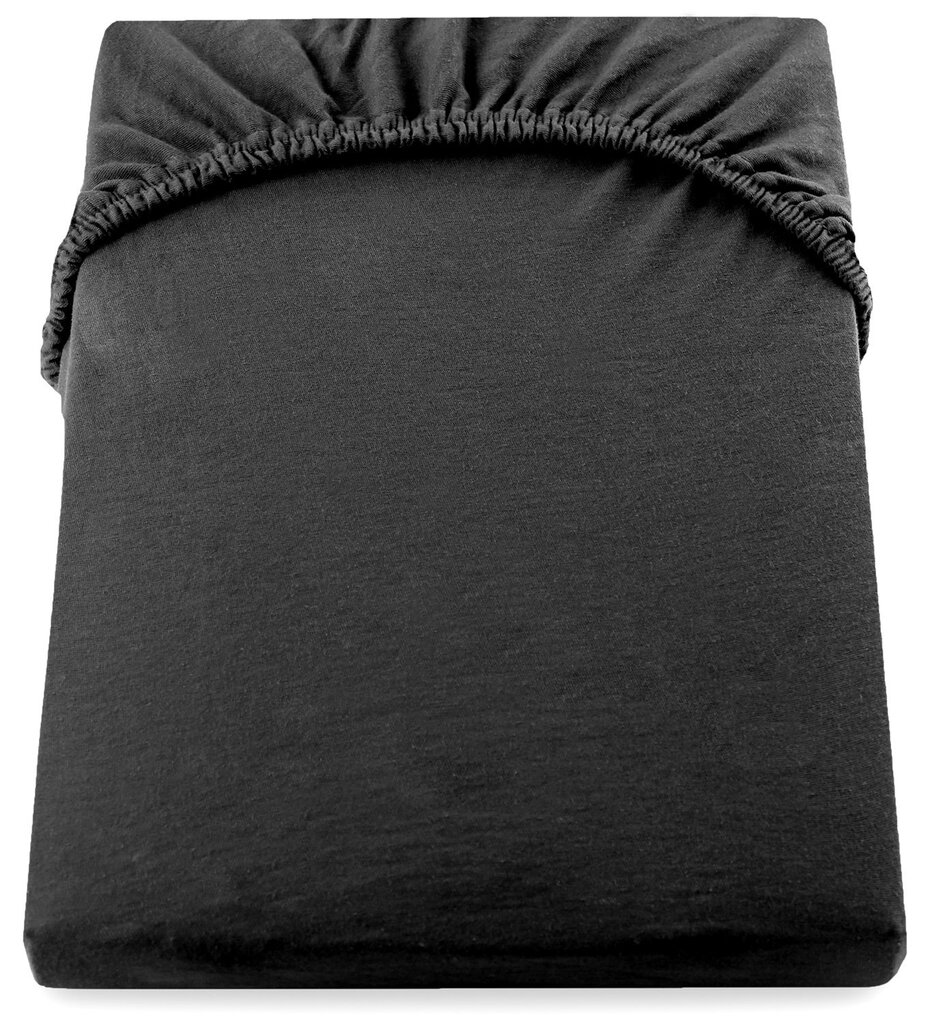 DecoKing jersey Nephrite Black collection palags ar gumiju, 160x200 cm цена и информация | Palagi | 220.lv