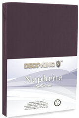 DecoKing jersey Nephrite Chocolate collection palags ar gumiju, 160x200 cm цена и информация | Простыни | 220.lv