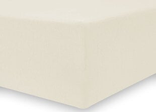DecoKing jersey Nephrite Cream collection palags ar gumiju, 140x200 cm cena un informācija | Palagi | 220.lv