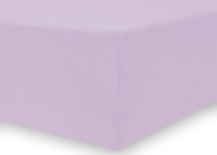 DecoKing jersey Nephrite Lilac collection palags ar gumiju, 140x200 cm цена и информация | Простыни | 220.lv