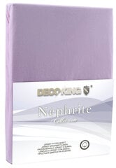 DecoKing jersey Nephrite Lilac collection palags ar gumiju, 140x200 cm цена и информация | Простыни | 220.lv