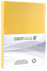 DecoKing jersey Nephrite Orange collection palags ar gumiju, 200x200 cm cena un informācija | Palagi | 220.lv