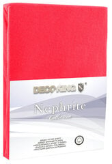 DecoKing jersey Nephrite Red collection palags ar gumiju, 140x200 cm cena un informācija | Palagi | 220.lv