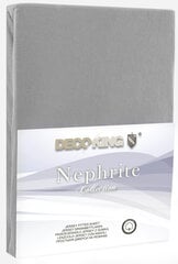 DecoKing jersey Nephrite Steel collection palags ar gumiju, 120x200 cm cena un informācija | Palagi | 220.lv