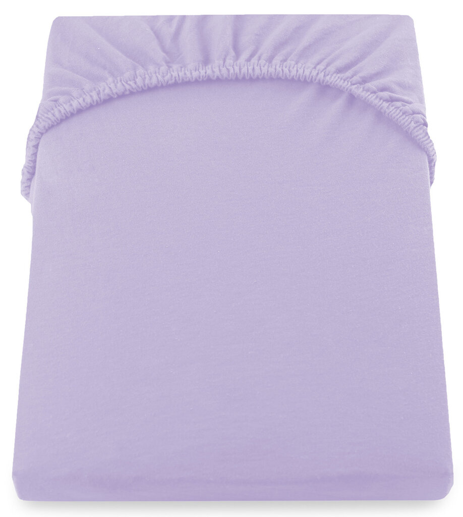DecoKing jersey Nephrite Violet collection palags ar gumiju, 140x200 cm cena un informācija | Palagi | 220.lv
