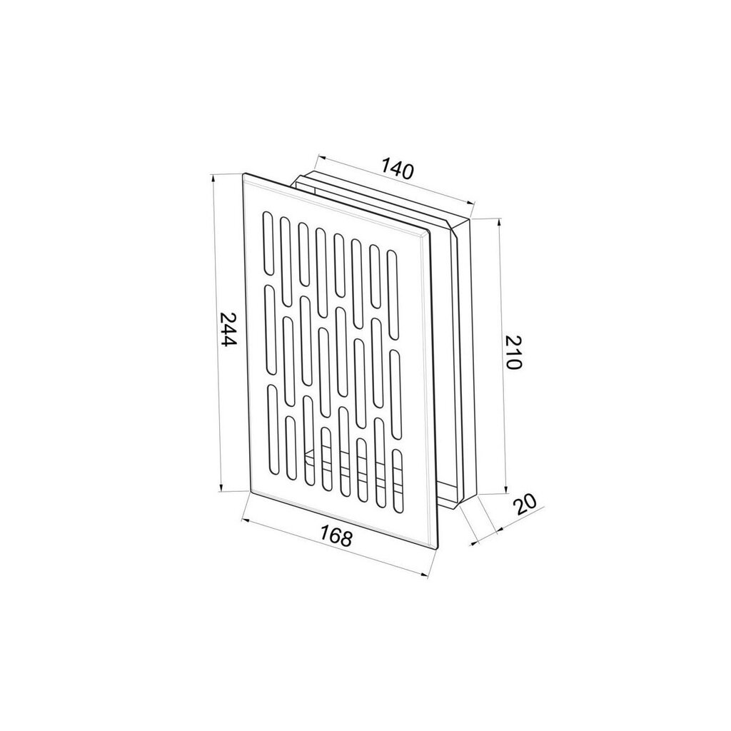 Ventilācijas režģis Awenta, 14/21, balta krāsa цена и информация | Ventilatori vannas istabai | 220.lv